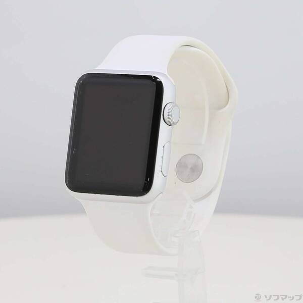【中古】Apple(アップル) Apple Watch Series 1 42粍 シルバーアルミニウムケース 白いこと運動競技ダンス楽隊 【247-ud】