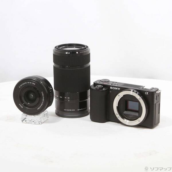 【中古】SONY(ソニー) VLOGCAM ZV-E10Y ダブルズームレンズキット ブラック 【258-ud】