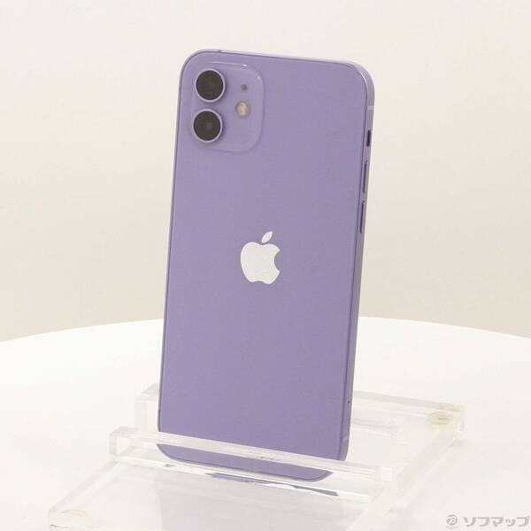 【中古】Apple(アップル) iPhone12 64GB パープル MJNH3J／A SIMフリー 【349-ud】