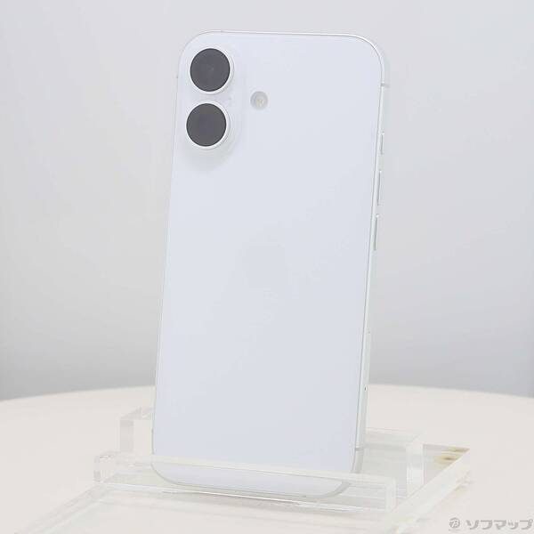 【中古】Apple(アップル) iPhone16 128GB ホワイト MYDR3J／A SIMフリー 【262-ud】