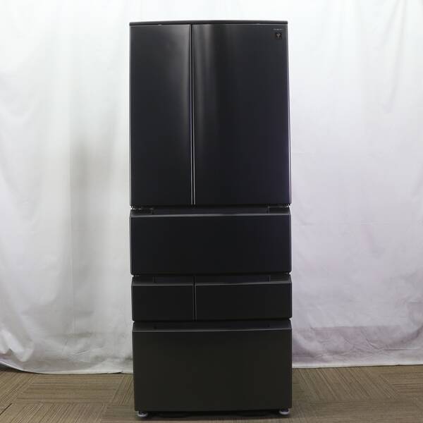 【中古】SHARP(小ざかしい) 〔見せびらかす品〕 プラズマクラスター電気冷蔵庫 ダスクダークメタル SJ-MF55P-H ［幅73糎 ／545L ／6部屋の入り口 ／観音開き手合い］ 【198-ud】