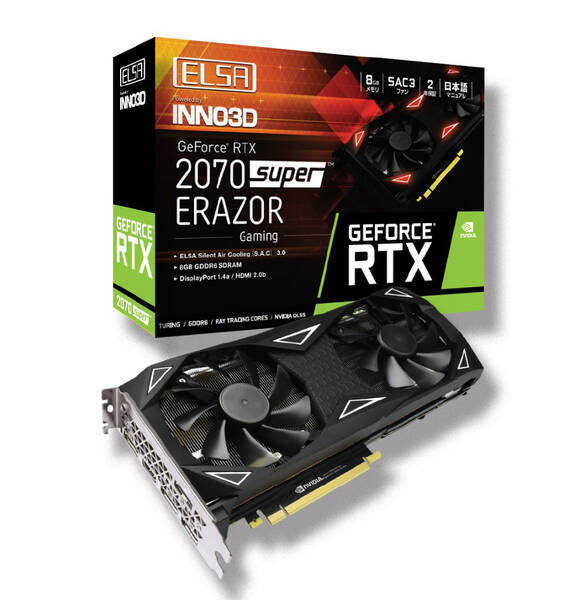 【中古】ELSA(エルザ) ELSA GEFORCE RTX 2070 S.A.C GD2070-8GEBS 【262-ud】