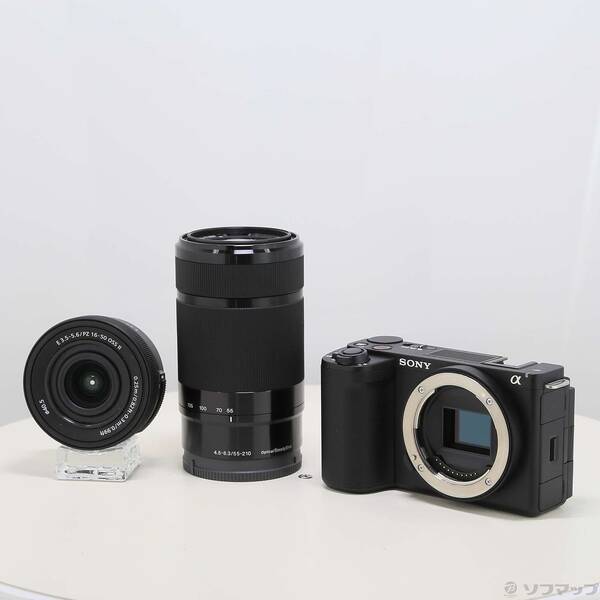 【中古】SONY(ソニー) VLOGCAM ZV-E10 II ダブルズームレンズキット 黒いこと ZV-E10M2X B 【258-ud】