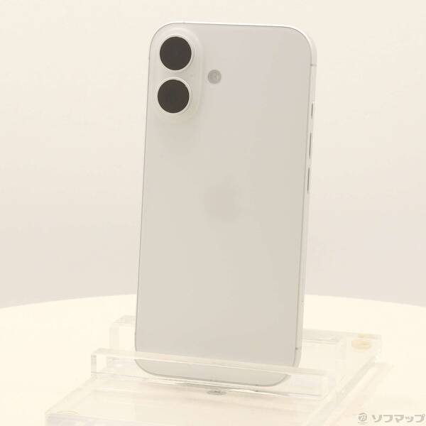 【中古】Apple(アップル) iPhone16 128GB ホワイト MYDR3J／A SIMフリー 【295-ud】