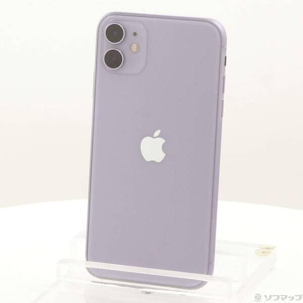 【中古】Apple(アップル) iPhone11 64GB パープル MWLX2J／A SIMフリー 【262-ud】