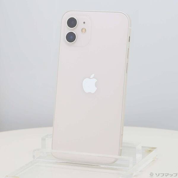 【中古】Apple(アップル) iPhone12 64GB ホワイト MGHP3J／A SIMフリー 【198-ud】
