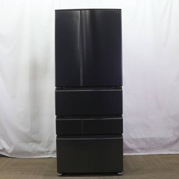 【中古】SHARP(小ざかしい) 〔見せびらかす品〕 プラズマクラスター電気冷蔵庫 ダスクダークメタル SJ-MF55P-H ［幅73糎 ／545L ／6部屋の入り口 ／観音開き印字機］ 【348-ud】