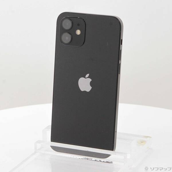 【中古】Apple(アップル) iPhone12 64GB ブラック MGHN3J/A SIMフリー 【258-ud】
