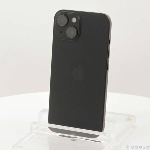 【中古】Apple(アップル) iPhone15 128GB ブラック MTMH3J／A SIMフリー 【258-ud】