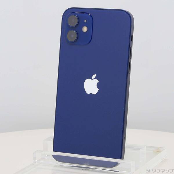 【中古】Apple(アップル) iPhone12 64GB ブルー MGHR3J／A SIMフリー 【198-ud】