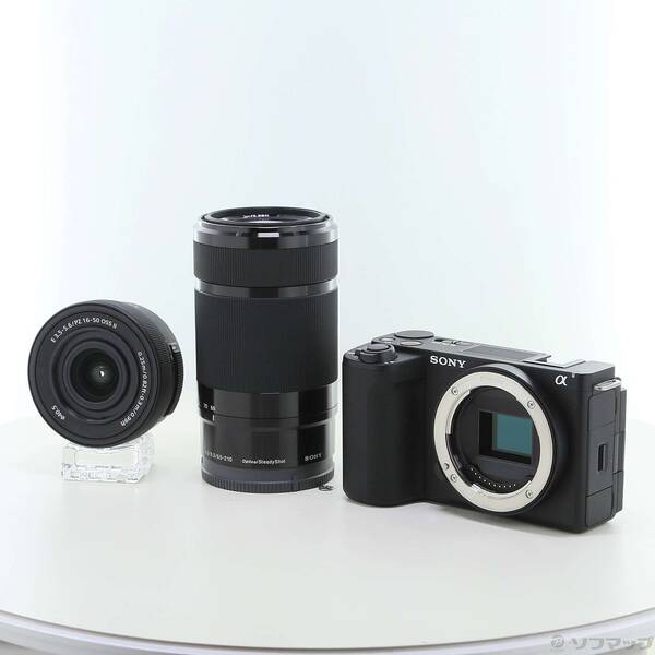 【中古】SONY(ソニー) VLOGCAM ZV-E10 II ダブルズームレンズキット 黒いこと ZV-E10M2X B 【198-ud】