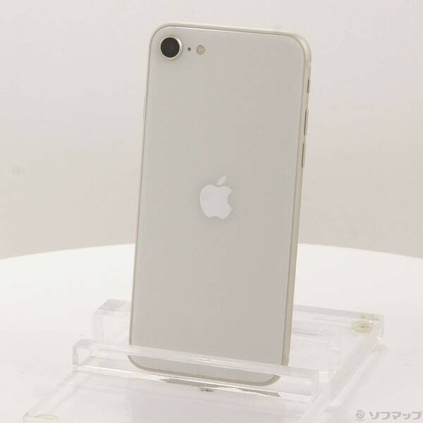 【中古】Apple(アップル) iPhone SE 第3世代 64GB スターライト MMYD3J／A SIMフリー 【198-ud】