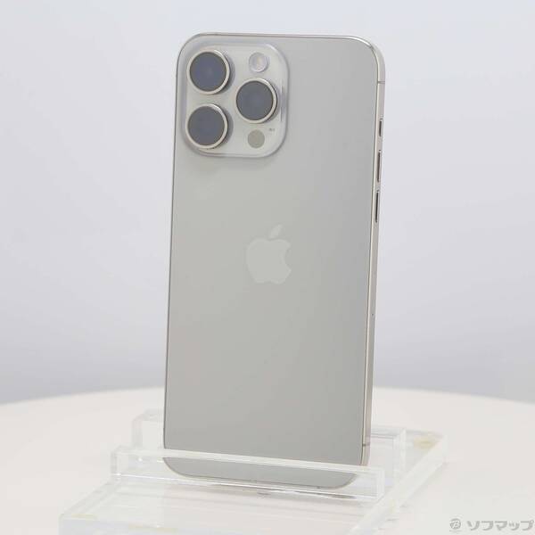 【中古】Apple(アップル) iPhone15 Pro Max 1TB ナチュラルチタニウム MU713J／A SIMフリー 【258-ud】