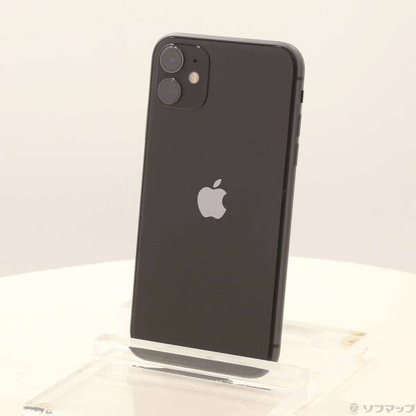 【中古】Apple(アップル) iPhone11 64GB ブラック MWLT2J／A SIMフリー 【198-ud】