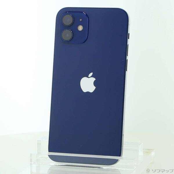 【中古】Apple(アップル) iPhone12 64GB ブルー MGHR3J／A SIMフリー 【198-ud】