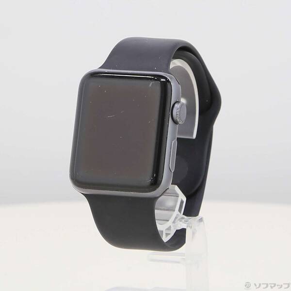 【中古】Apple(アップル) Apple Watch Series 3 GPS 42粍 スペースグレイアルミニウムケース 黒いこと運動競技ダンス楽隊 【297-ud】
