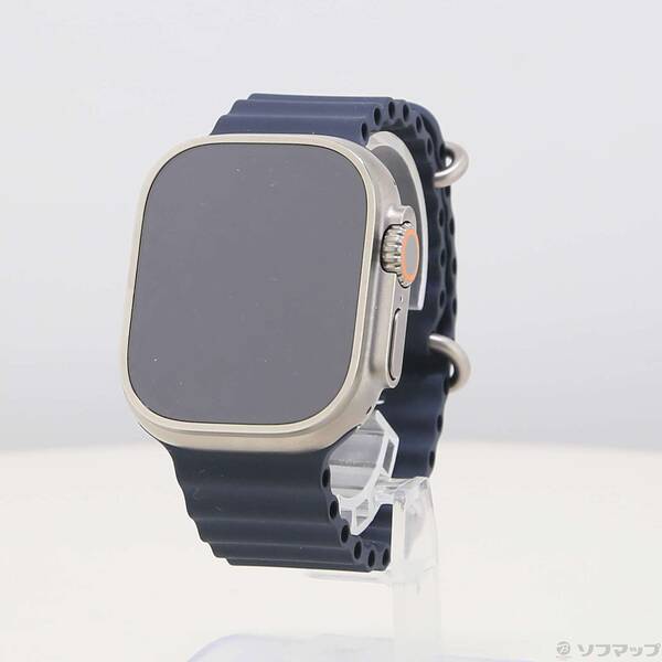 【中古】Apple(アップル) Apple Watch Ultra GPS + Cellular 49mm チタニウムケース ミッドナイトオーシャンバンド 【262-ud】
