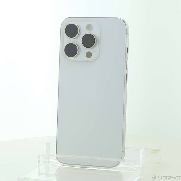 【中古】Apple(アップル) iPhone15 Pro 128GB ホワイトチタニウム MTU83J／A SIMフリー 【258-ud】