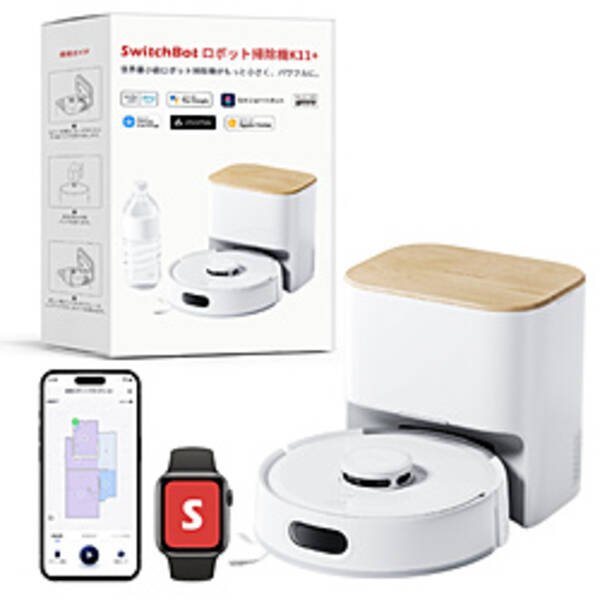 【中古】SWITCHBOT 〔展示品〕 ロボット掃除機K11+ Switch Bot ホワイト W3003101 【276-ud】
