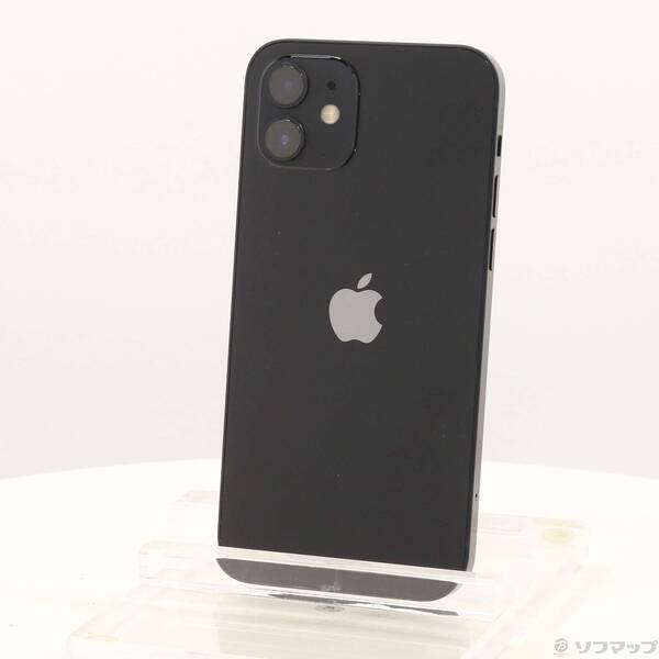 【中古】Apple(アップル) iPhone12 64GB ブラック MGHN3J／A SIMフリー 【247-ud】