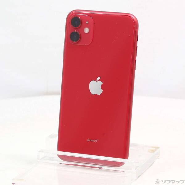 【中古】Apple(アップル) iPhone11 128GB プロダクトレッド MWM32J／A SIMフリー 【247-ud】