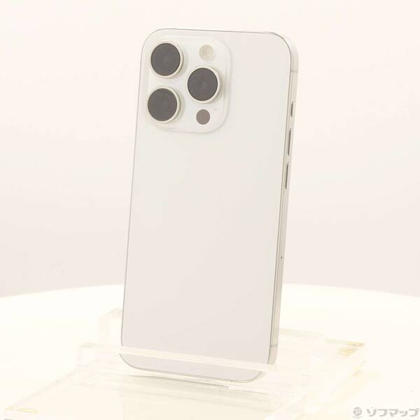 【中古】Apple(アップル) iPhone15 Pro 128GB ホワイトチタニウム MTU83J/A SIMフリー 【276-ud】