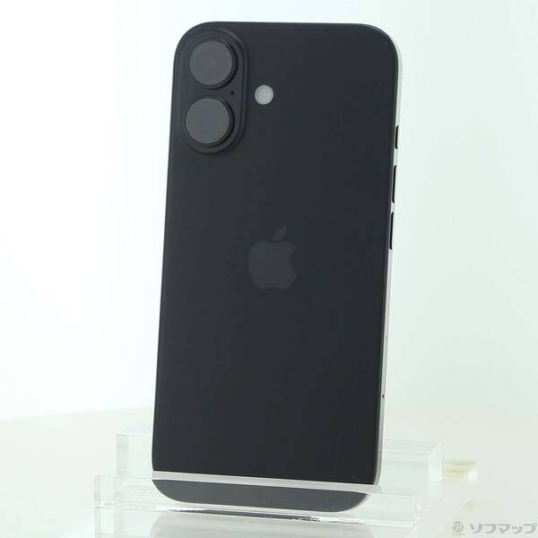 【中古】Apple(アップル) iPhone16 128GB ブラック MYDQ3J／A SIMフリー 【348-ud】