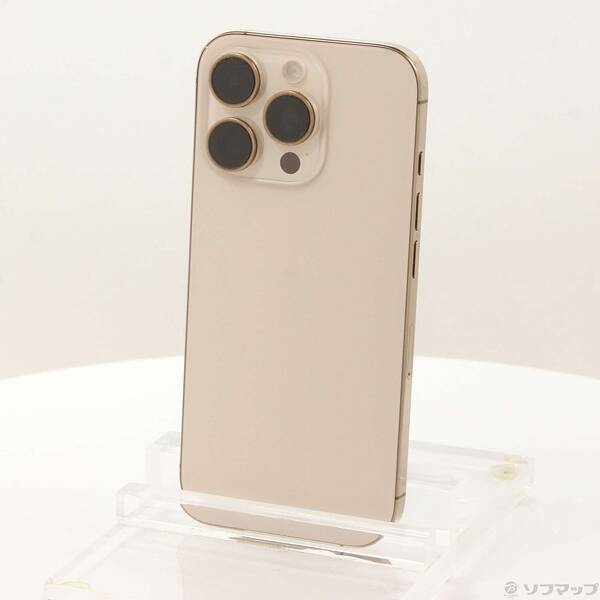 【中古】Apple(アップル) iPhone16 Pro 128GB デザートチタニウム MYMX3J／A SIMフリー 【371-ud】