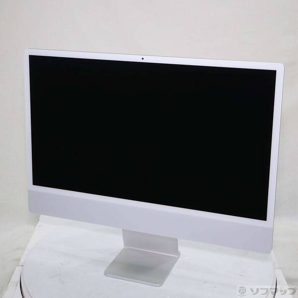 【中古】Apple(アップル) iMac 24-inch Mid-2021 MGPC3J/A Apple M1 8コアCPU_8コアGPU 8GB SSD256GB シルバー 〔12.7 Monterey〕 【344-ud】