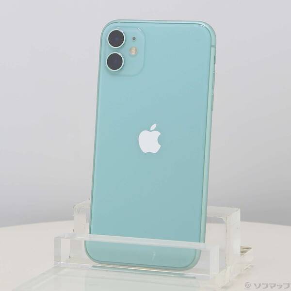 【中古】Apple(アップル) iPhone11 128GB グリーン MHDN3J／A SIMフリー 【262-ud】