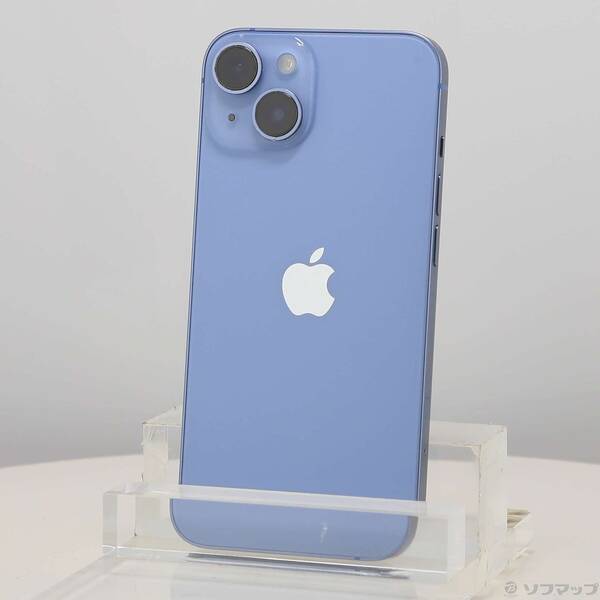 【中古】Apple(アップル) iPhone14 128GB ブルー MPVJ3J／A SIMフリー 【262-ud】