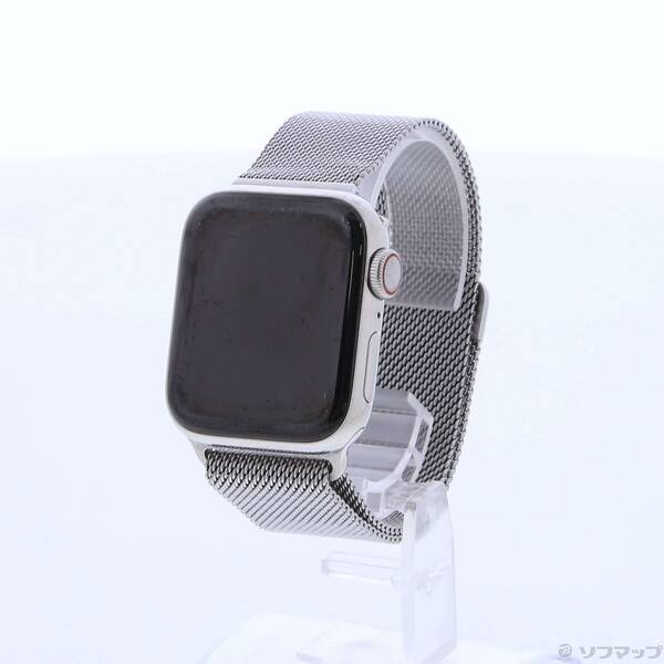 【中古】Apple(アップル) Apple Watch Series 4 GPS + Cellular 40粍 ステンレススチールケース ミラネーゼループ 【368-ud】
