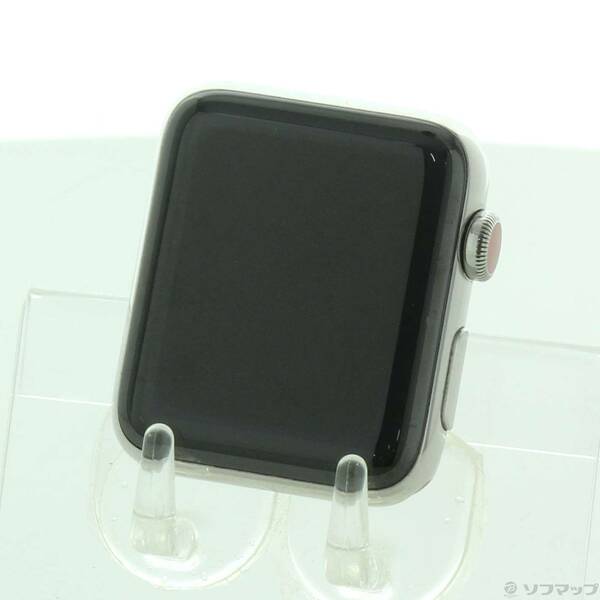 【中古】Apple(アップル) Apple Watch Series 3 GPS + Cellular 42粍 ステンレススチールケース ダンス楽隊絶無 【305-ud】