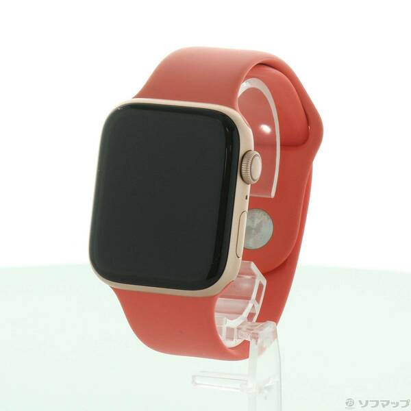 【中古】Apple(アップル) Apple Watch Series 6 GPS + Cellular 44粍 ゴールドアルミニウムケース ピンクシトラススポーツバンド 【196-ud】