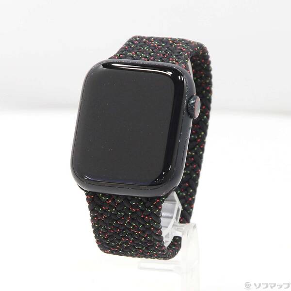 【中古】Apple(アップル) Apple Watch Series 8 GPS 45mm ミッドナイトアルミニウムケース ブラックユニティブレイデッドソロループ 【377-ud】|ソフマップ中古専門店