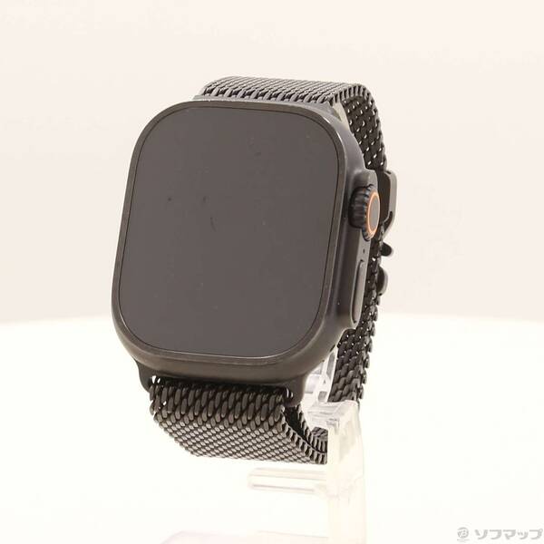 【中古】Apple(アップル) Apple Watch Ultra 2 GPS + Cellular 49粍 ブラックチタニウムケース ブラックチタニウムミラネーゼループ 【348-ud】