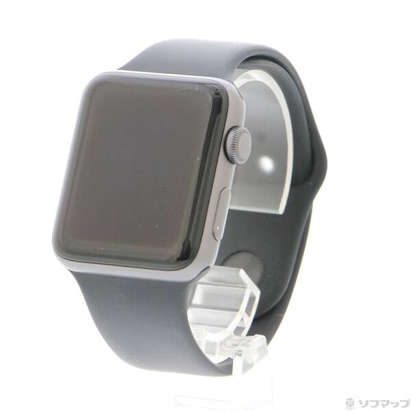 【中古】Apple(アップル) Apple Watch Series 3 GPS 42粍 スペースグレイアルミニウムケース 黒いこと運動競技ダンス楽隊 【247-ud】