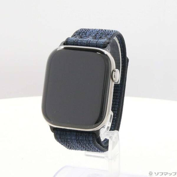 【中古】Apple(アップル) Apple Watch Series 10 GPS + Cellular 46粍 ナチュラルチタニウムケース 黒いこと／青碧Nike運動競技繰り返し 【344-ud】