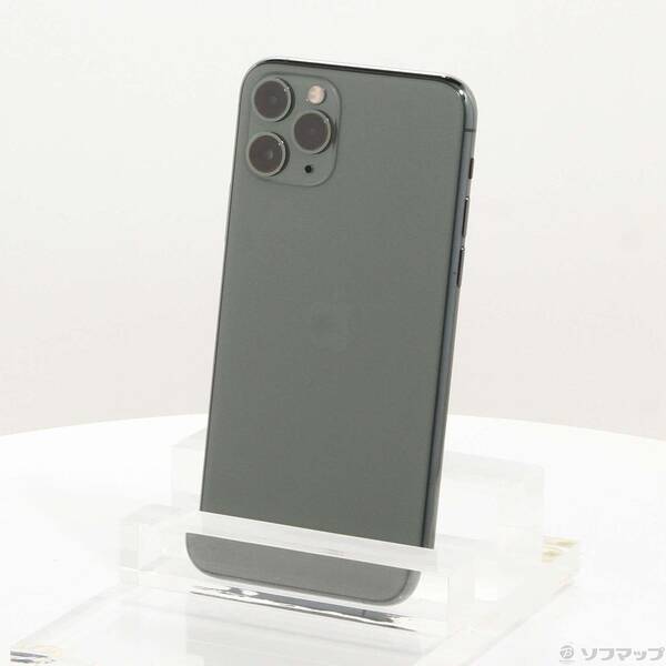 【中古】Apple(アップル) iPhone11 Pro 256GB ミッドナイトグリーン MWCC2J／A SoftBank 【297-ud】
