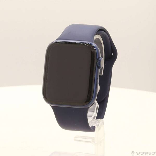【中古】Apple(アップル) Apple Watch Series 6 GPS 44粍 ブルーアルミニウムケース ディープネイビースポーツバンド 【295-ud】