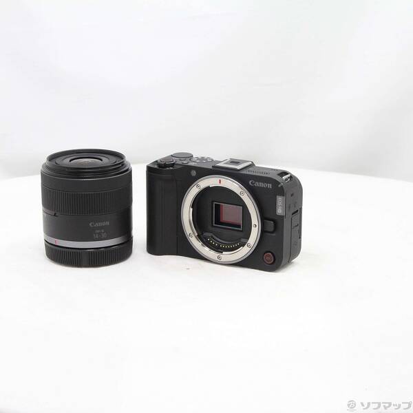 【中古】Canon(キヤノン) EOS R50 V RF-S14-30 IS STM PZ 水晶体一揃いの道具 黒いこと 【348-ud】