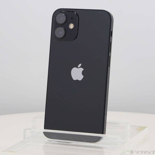 【中古】Apple(アップル) iPhone12 mini 64GB 黒いこと MGA03J／A SIM無償性 【297-ud】 スマートフォン本体-スマートフォン・タブレット