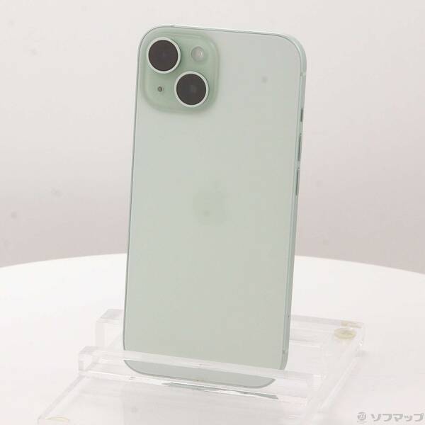 【中古】Apple(アップル) iPhone15 256GB グリーン MTMT3J／A SIMフリー 【258-ud】