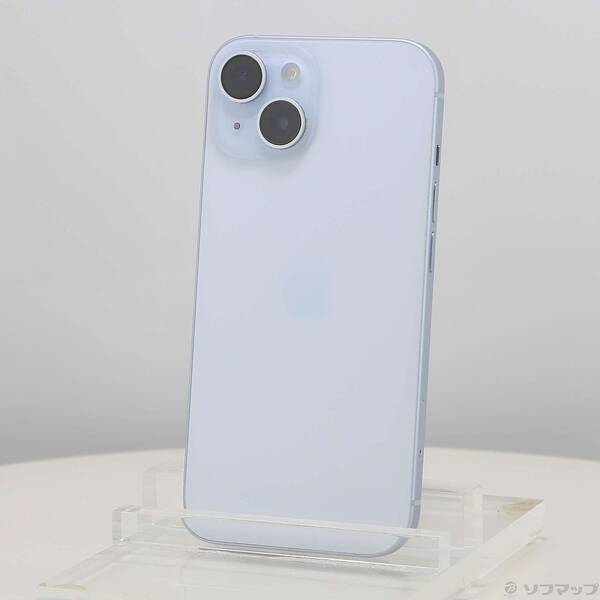 【中古】Apple(アップル) iPhone15 128GB ブルー MTML3J／A SIMフリー 【258-ud】