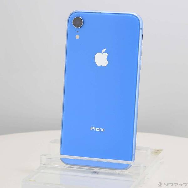 【中古】Apple(アップル) iPhoneXR 128GB 青色 MT0U2J／A SIM無償性 【295-ud】 スマートフォン本体-スマートフォン・タブレット
