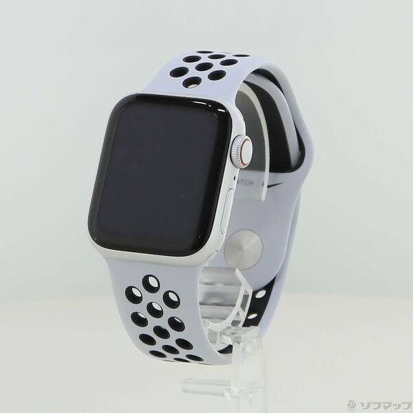 【中古】Apple(アップル) Apple Watch SE 第1世代 Nike GPS + Cellular 40mm シルバーアルミニウムケース ピュアプラチナム／ブラックNikeスポーツバンド 【377-ud】