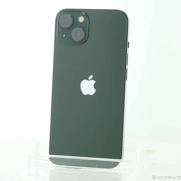 【中古】Apple(アップル) iPhone13 128GB グリーン MNGG3J／A SIMフリー 【262-ud】