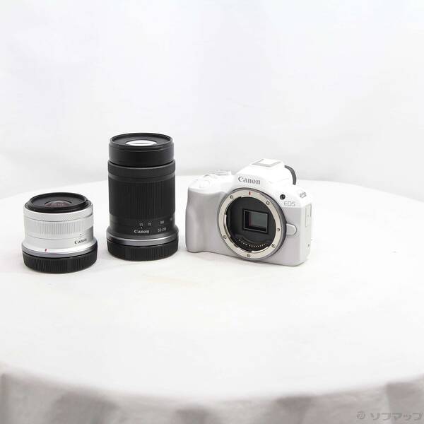 【中古】Canon(キヤノン) EOS R50 ダブルズームキット 白いこと 【251-ud】