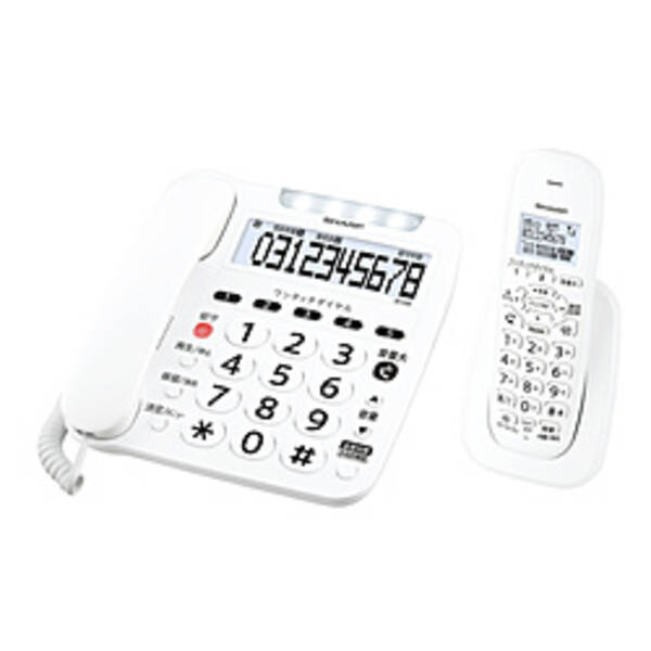 【中古】SHARP(シャープ) 〔展示品〕 ｺｰﾄﾞﾚｽ電話機 ホワイト系 JD-V39CL ［子機1台 ／コードレス］ 【276-ud】