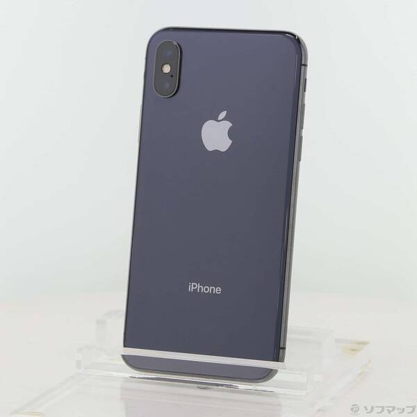 【中古】Apple(アップル) iPhoneX 64GB あき場所薄墨色 NQAX2J／A SIM無償性 【247-ud】